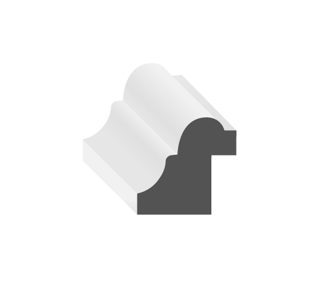 Cove Inset Panel Mould Cap for 1/2