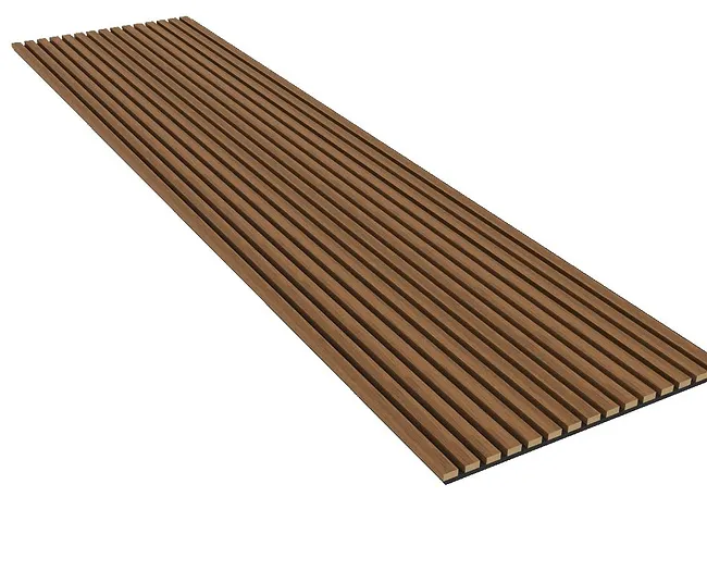 Fluted brown oak wall panel | RD Group Services