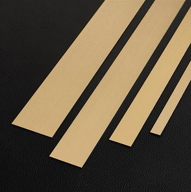 Gold Matte - Stainless Steel Peel and Stick Flexible Moulding | RD Group Services