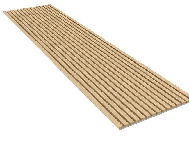 Fluted oak grey felt slat panel | RD Group Services