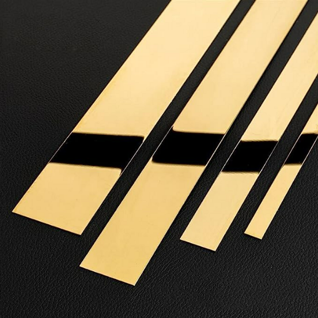 Gold Mirror - Stainless Steel Peel and Stick Flexible Moulding | RD Group Services