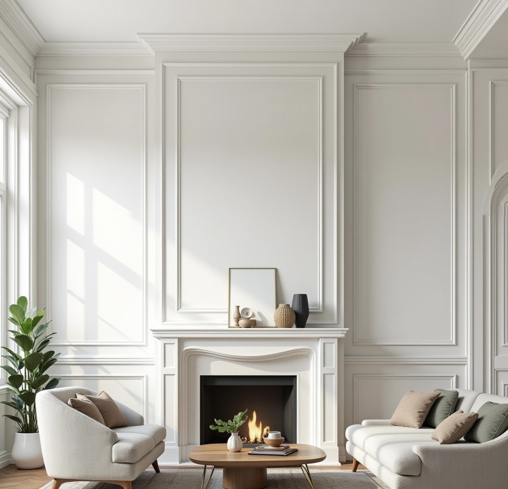 Crown moulding in living room | RD Group Services